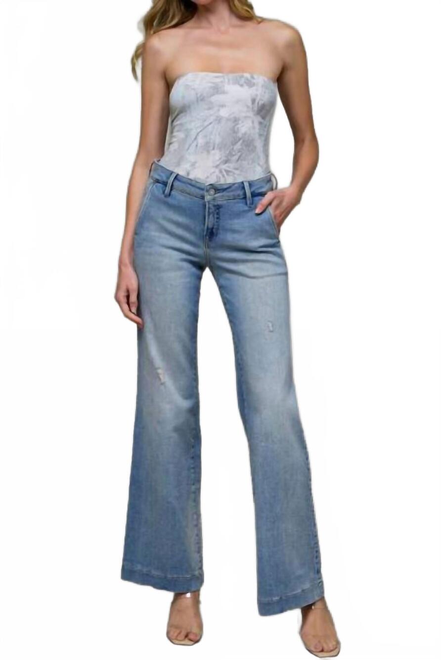 NEW HIDDEN happi wide leg jean in light wash